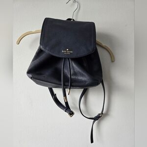 Navy Kate Spade Mulberry Street Leather Backpack Purse